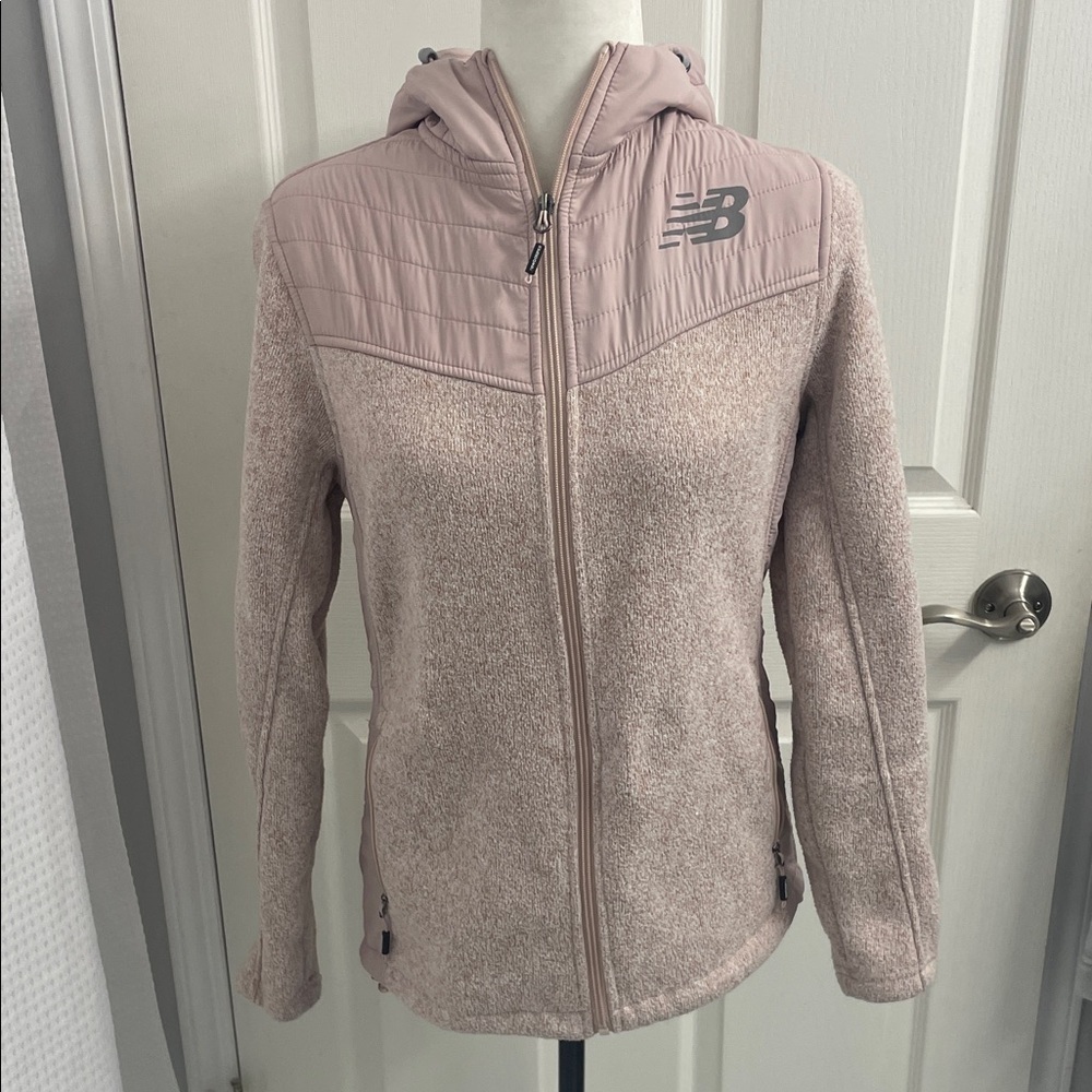New Balance Women's Light Pink Hoodie Jacket 4 Pockets Sz M